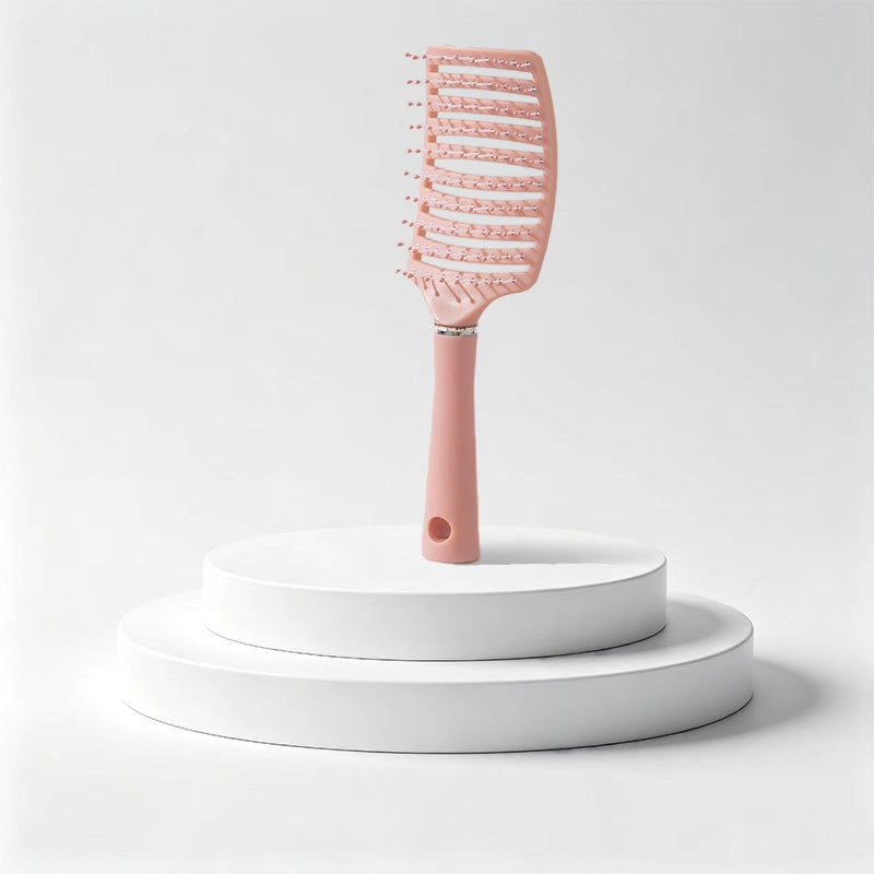 Large Bone Pink Blue Green Orange Hairbrush Curly Hair Comb Backhead Puffing Styling Tool Air Cushion Comb Long Hair Curly Hair Massage Big Curve Comb