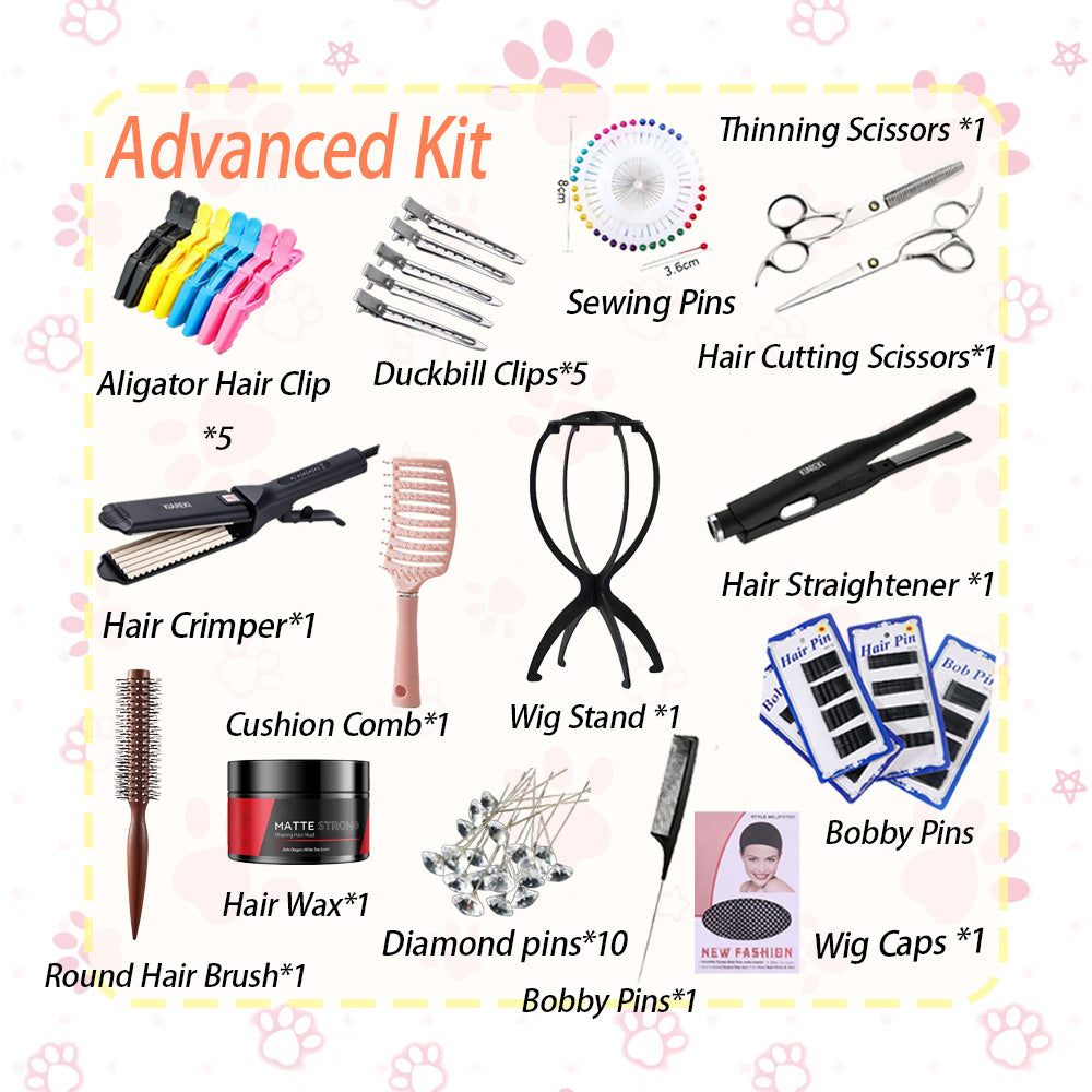 Wig styling kits for beginners