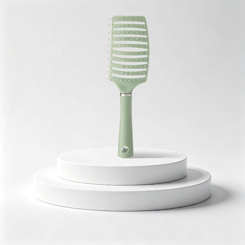 Large Bone Pink Blue Green Orange Hairbrush Curly Hair Comb Backhead Puffing Styling Tool Air Cushion Comb Long Hair Curly Hair Massage Big Curve Comb